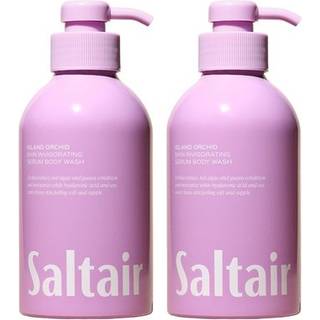Saltair Body Wash Island Orchid 2-pak. Fugtgivende Body Cleanser med Monoi Oil og Cupuacu Butter. Luksus shower gel til kvinder og mnd. Vegansk