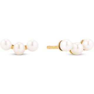 Perla Tre Øreringe, Gold Plated