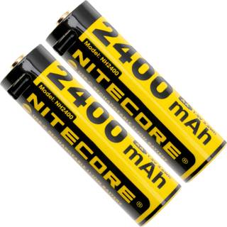 Nitecore NH2400 Li-ion 2400mah genopladeligt AA-batteri med USB-C - 2-pak