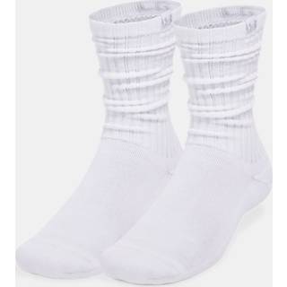 Under Armour Sportstyle Cotton Scrunch Unisex 2-Pack Crew Socks White / White / Halo Gray M