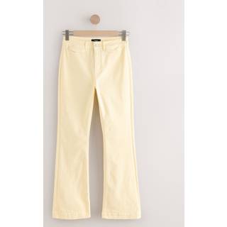 Next Lemon Yellow Double Button Flared Jeans