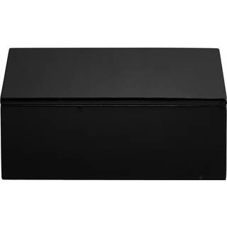 Mojoo Lux lakeret opbevaringsboks 19x19x7 cm Black