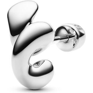 Maria Black Coil Whirl Stud right Silver - O/S