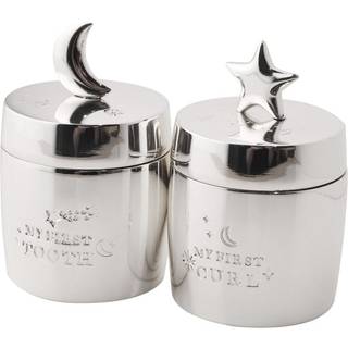 Bambino Silver Plated Star And Moon Tooth And Curl Set - P75126