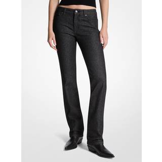 MK Studded Stretch Denim Cigarette Jeans - Black - Michael Kors - EU38