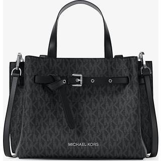 MK Emilia Small Signature Logo Satchel - Black - Michael Kors - ONE SIZE