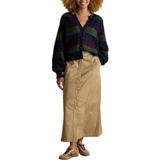 Joules Joules Twyla Tan Brown Midi Chino Skirt - 10