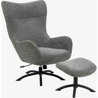 Talgarth recliner med fodskammel. Lys antracit