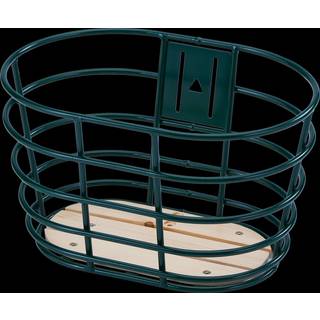 Grøn Norden alu cykelkurv m/træbund 28"