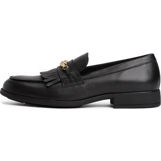 Leather TH Monogram Chain Loafers