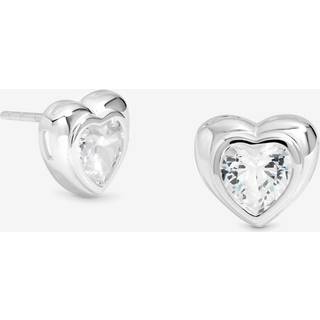 Simply Silver Simply Silver Cubic Zirconia Centre Heart Stud Earrings