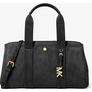 MK Romee Small Suede Satchel - Black - Michael Kors - ONE SIZE