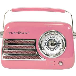 Madison Retro Radio m. Bluetooth og FM (Pink)