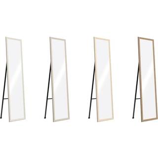 Påklædningsspejl Home ESPRIT Brun Beige Grå Krystal polystyren 35,5 x 40 x 156 cm (4 enheder)