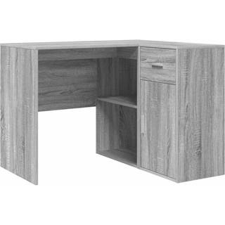 Hjørneskrivebord Grå Sonoma-eg 102 X 50 X 75 Cm Konstrueret Træ