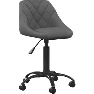 kontorstol fløjl mørkegrå