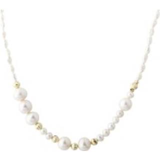 LINE PEARL NECKLACE | GOLDEN