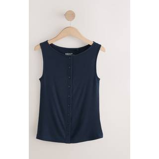 Next Blød, ribbet ærmeløs cardigan med knapper og indhold af TENCEL Lyocell