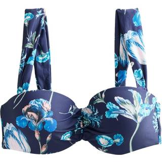 Next Kew Collection Navy Floral Wired Bandeau Bikini Top