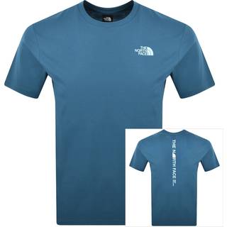 The North Face Vertical Logo T Shirt Mineral Blue