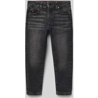 Washed Black Straight Leg Jeans