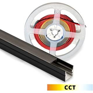Lys til akustikpanel, 120cm, sort - Komplet sæt med aluprofil og CCT LED strip