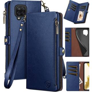 XcaseBar til Samsung Galaxy A12 5G Wallet-etui med lynls kreditkortholder ?RFID-blokering? Flip Folio Book PU Lder Telefon etui Shockproof Cov