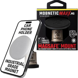 Mob Armor MobNetic Maxx MS - MagSafe-kompatibel biltelefonholder m/ 90 tilt 360 rotation og holdbar magnetisk holder i aluminium til iPhone & And