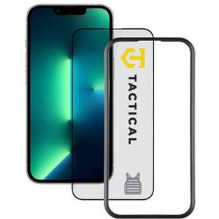 iPhone 16e/14/13/13 Pro Tactical Impact Armour Skærmbeskyttelse Hærdet Glas - sort kant
