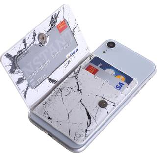 CheapSunday ID-kortholder til bagsiden af ??telefonen Lder telefonpung Stick On with Stand Flip Vandtt lder selvklbende tegnebog til de flest