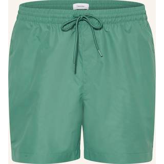 Medium Drawstring Swim Shorts - Logo Tape - Green - M