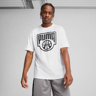 PUMA Posterize Tee I Men, Clothing, White, S