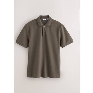 Next Stone Neutral Textured Smart Polo Shirt - small