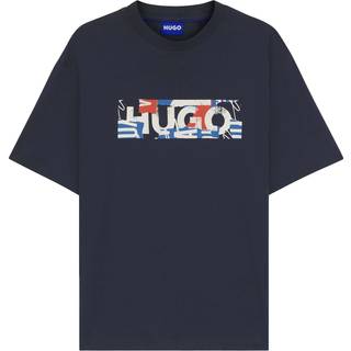 T-shirt i bomuldsjersey med grafisk logoprint