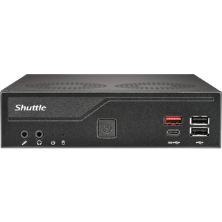 Shuttle Slim PC DH810 , S1851, 1x HDMI (2.1), 1x DP, 1x USB-C (DP), 1x 2.5", 2x M.2, 2x LAN (Intel 1G + 2.5G), 2x COM, 24/7 permanent operation, incl. VESA
