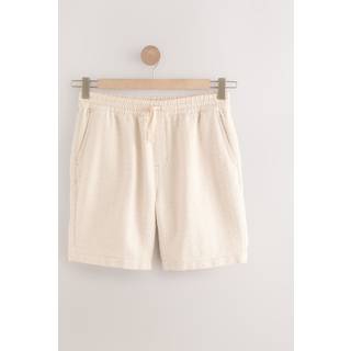 Next Ecru Elasticated Waist Zig-Zag Pattern Shorts - xlarge