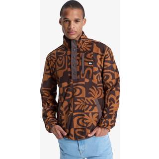 Quiksilver No Destination Half Snap Fleecesweatere Herrer størrelse S farve brun