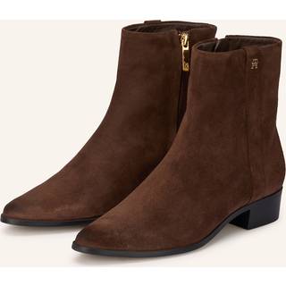 Tommy Hilfiger Tommy Hilfiger Brown Suede Pointed Toe Ankle Boots