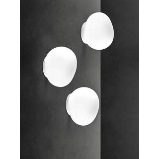 Foscarini Designer loftslampe Gregg media, dæmpbar, Hvid/opal, Stue/spisestue, Glas, Design