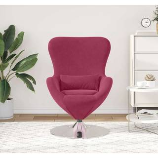 Æggestol Vinrød 63 x 73 x 90 cm Fløjl