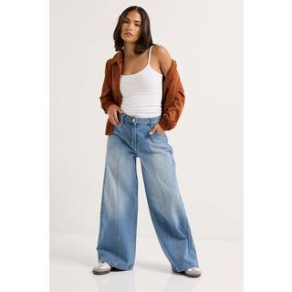 PixieGirl Petite PixieGirl Petite Blue Seam Front Wide Leg Jeans