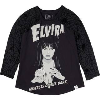 Elivira by Loungefly Tee T-Shirt Unisex Shirred Raglan Size M