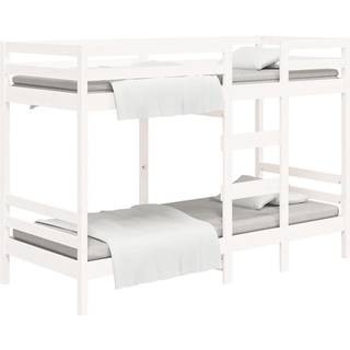 Køjeseng Uden Madras Massivt Fyrretræ - Hvid / 75 x 190 cm