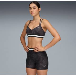 PUMA FLORAL RIBBON Low-Support Bra Women, Clothing, Black, L