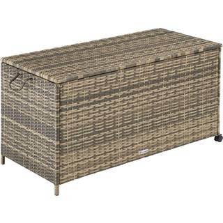 Hyndeboks med aluminiumsramme og hjul 297L, 117x54x64cm - natur