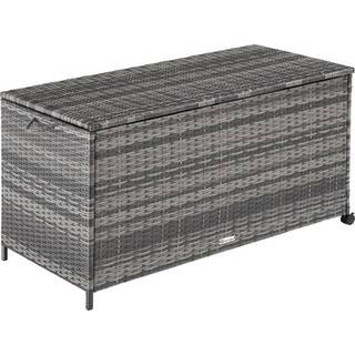 Hyndeboks med aluminiumsramme og hjul 297L, 117x54x64cm - grå