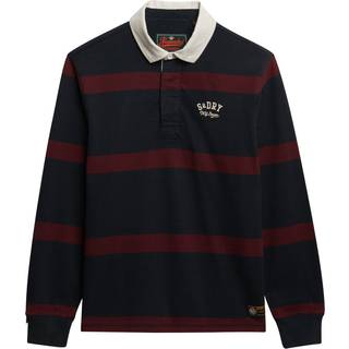 Superdry Superdry Eclipse Navy/Port Vintage Athletic Stripe Rugby Top - large