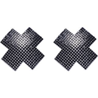 Cottelli Nipple Stickers Cross 0781940 Shiny Black Gems