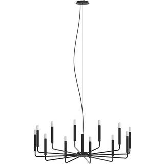 Lysekrone ORTO B Nowodvorski Lighting, Sort, Stue/spisestue, Metal, Moderne, Flerhovedet pendellampe