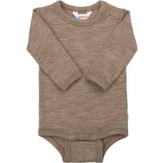 Joha Body Merinould/silke Beige Melange Med Trykknapper - Str. 100cm (98/104cm)